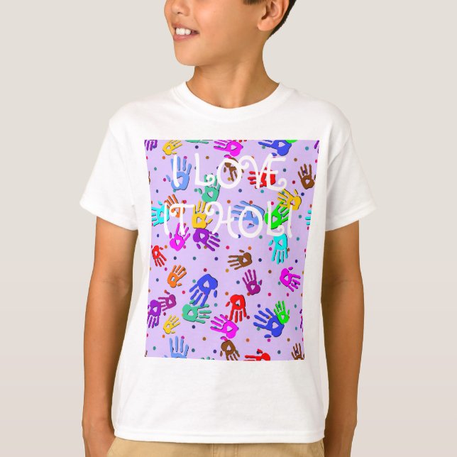 holiES - hand dots coloured pattern 1 T-Shirt (Front)