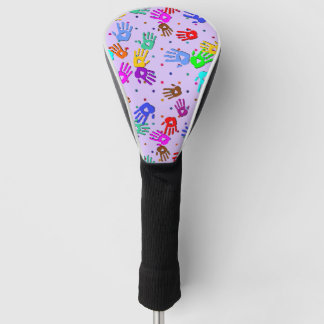 holiES - hands dots coloured pattern 1 Golf Head Cover