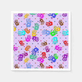 holiES - hands dots coloured pattern 1 Napkin