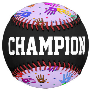 holiES - hands dots coloured pattern 1 Softball
