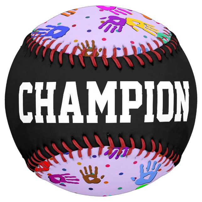 holiES - hands dots coloured pattern 1 Softball (Front)
