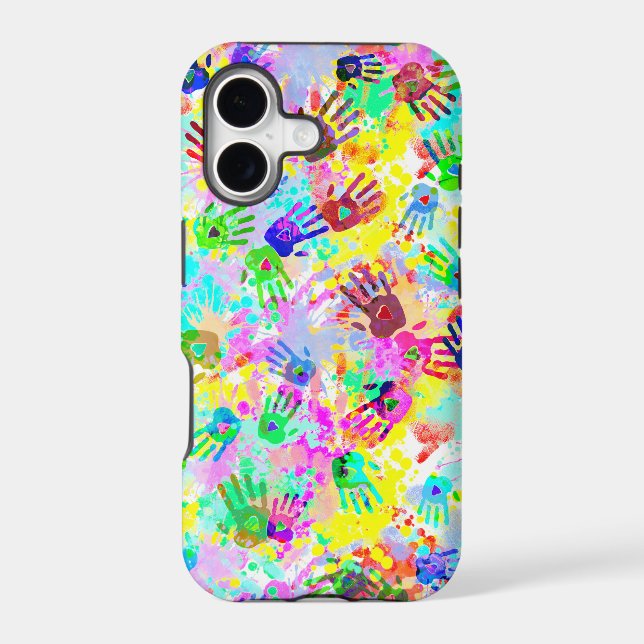 holiES - hands splashes coloured grunge pattern 2 (Back)