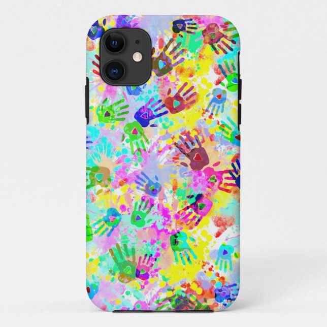 holiES - hands splashes coloured grunge pattern 2 Case-Mate iPhone Case (Back)