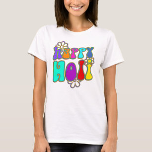 holiES - HAPPY HOLI outline flowers 1 T-Shirt