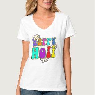 holiES - HAPPY HOLI outline flowers 1 T-Shirt