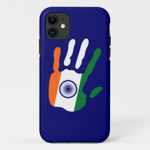 holiES - India Flag Hand + your backgrond colour iPhone 11 Case