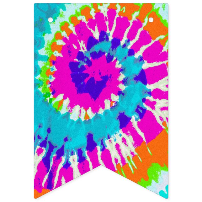 holiES - Power Spiral Batik Style Bunting (First Flag)