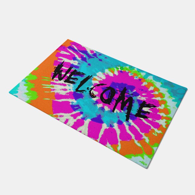 holiES - Power Spiral Batik Style Doormat (Angled)