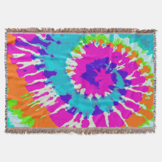 holiES - Power Spiral Batik Style Throw Blanket (Front)