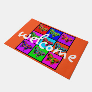 holiES - Psychedelic Butterflies Mosaic Doormat