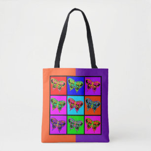 holiES - Psychedelic Butterflies Mosaic Tote Bag