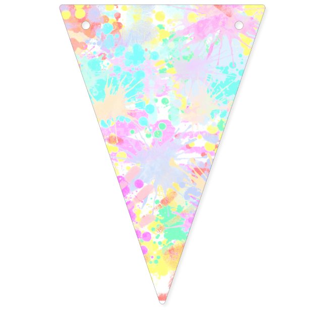 holiES - Splashes seamless pattern pastel 1 Bunting (Second Flag)