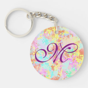 holiES - Splashes seamless pattern pastel 1 Key Ring