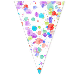 holiES - Splatter multicolored 1 + your backgr. Bunting