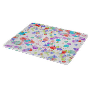 holiES - Splatter multicolored 1 + your backgr. Cutting Board