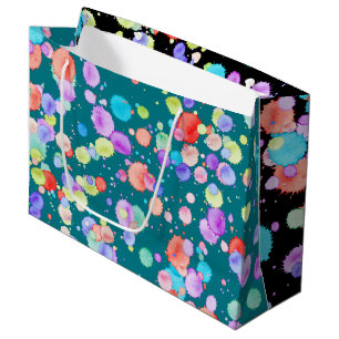 holiES - Splatter multicolored 1 + your backgr. Large Gift Bag