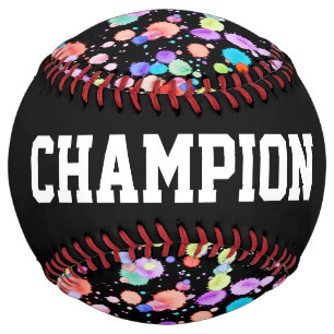 holiES - Splatter multicolored 1 + your backgr. Softball