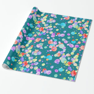 holiES - Splatter multicolored 1 + your backgr. Wrapping Paper