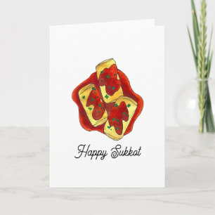 Holishkes Stuffed Cabbage Jewish Holidays Sukkot Card