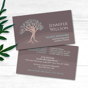 Holistic Bodywork Therapist Massage & Wellness Business Card