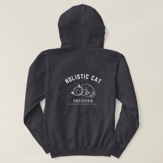 Holistic Cat Breeder Unisex White Design Hoodie