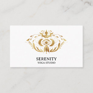 Holistic Celestial Moon Third Eye Yoga Business Ca Business Card