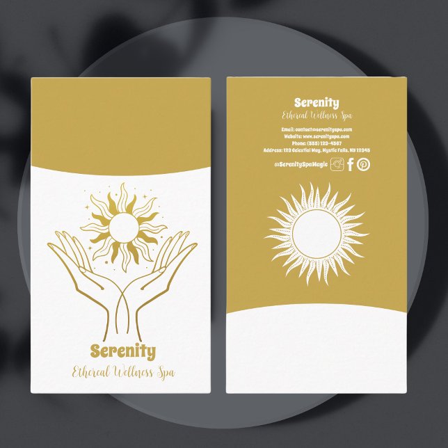 Holistic Celestial Sun & Moon Business Card (Creator Uploaded)
