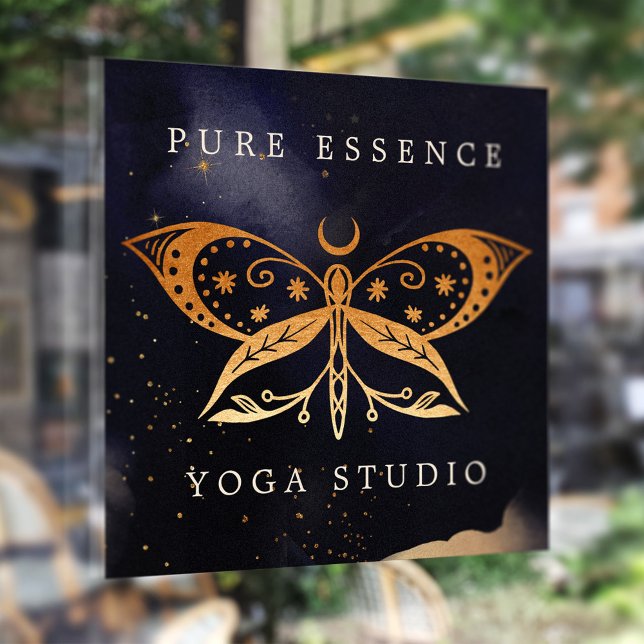 Holistic Celestial Sun & Moon Butterfly Dark Ink Window Cling (Holistic Celestial Sun & Moon Butterfly Dark Ink Window Cling)