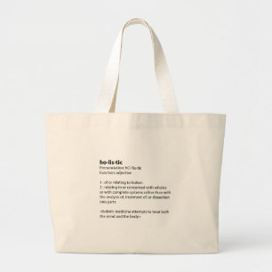 Holistic Definition Large Tote Bag