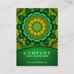 Holistic Green mandala, Blooming Forest Guardians Business Card