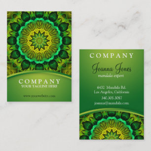 Holistic Green mandala, Blooming Forest Guardians Business Card