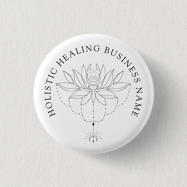 Holistic Healing Lotus Flower Business  3 Cm Round Badge (Front)