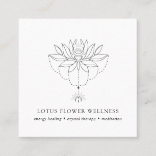 Holistic Healing Lotus Flower Business Card