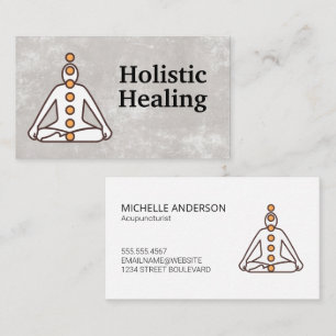 Holistic Healing   Yoga Sitting Pose   Chakras Business Card