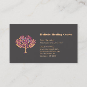 Holistic Health and Wellness Tree Business Card