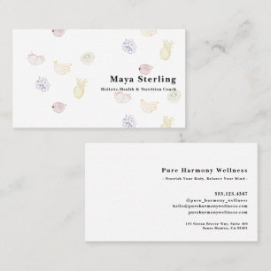 Holistic Health Coach Fruit Marble Personalized Business Card