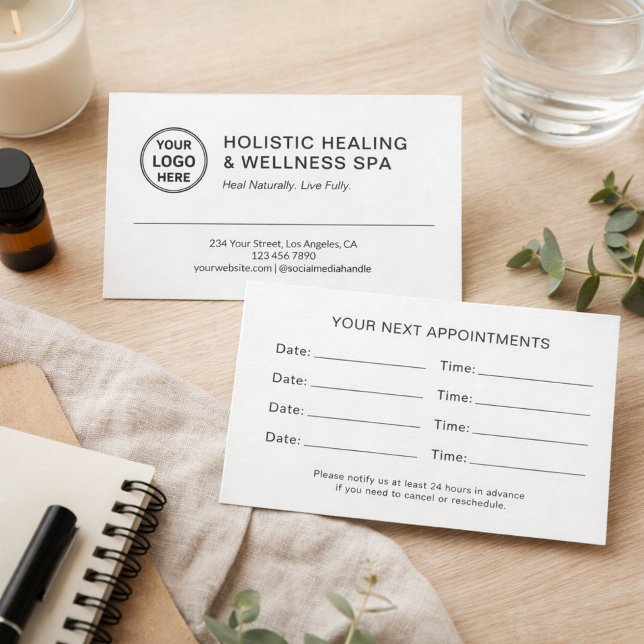 Holistic Health Coach Therapist Appointment Card (Holistic Health Coach Therapist Appointment Card)