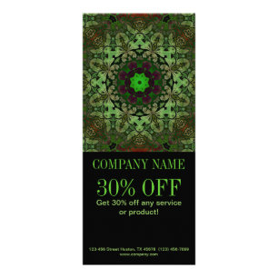 holistic health massage therapist Yoga Mandala Rack Card