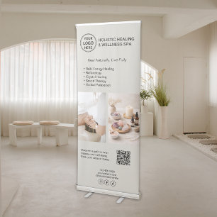 Holistic Health Therapist Logo QR Retractable Banner