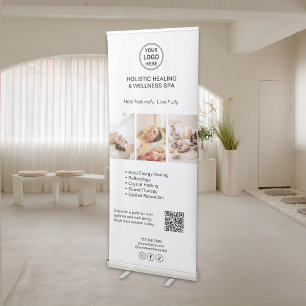 Holistic Health Therapist Photo Logo QR Retractable Banner