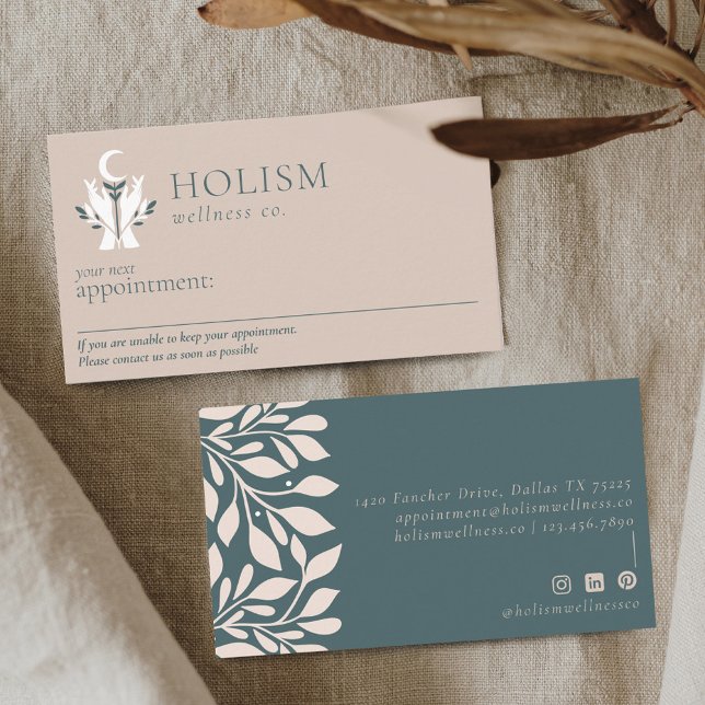 Holistic Health & Wellness Healing Hands Celestial Appointment Card (Creator Uploaded)