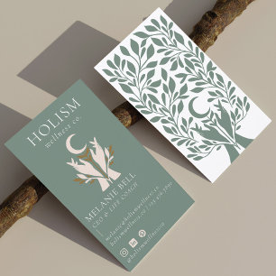 Holistic Health & Wellness Healing Hands Celestial Business Card
