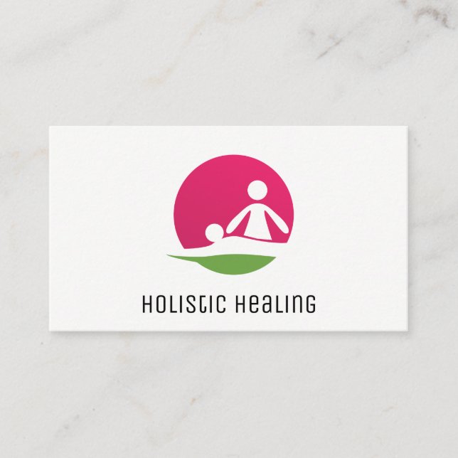 Holistic Medicine Logo | Massage Business Card (Front)