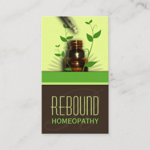 Holistic Natural Therapy Homaeopathy Business Card