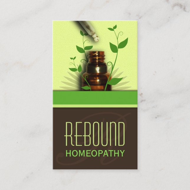 Holistic Natural Therapy Homaeopathy Business Card (Front)