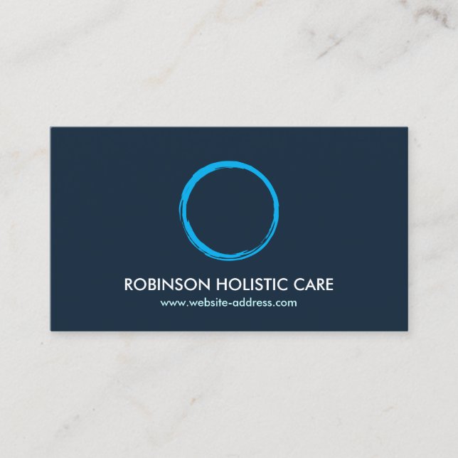 Holistic, Naturopath, Healer, Zen Logo II Business Card (Front)