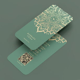Holistic Personal Trainer Elegant Blue Mandala  Business Card