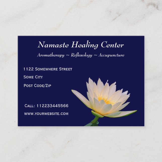 Holistic Therapy/Yoga/Meditation Business Card (Front)