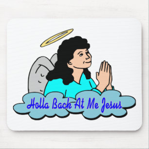 Holla Back Jesus Mouse Mat