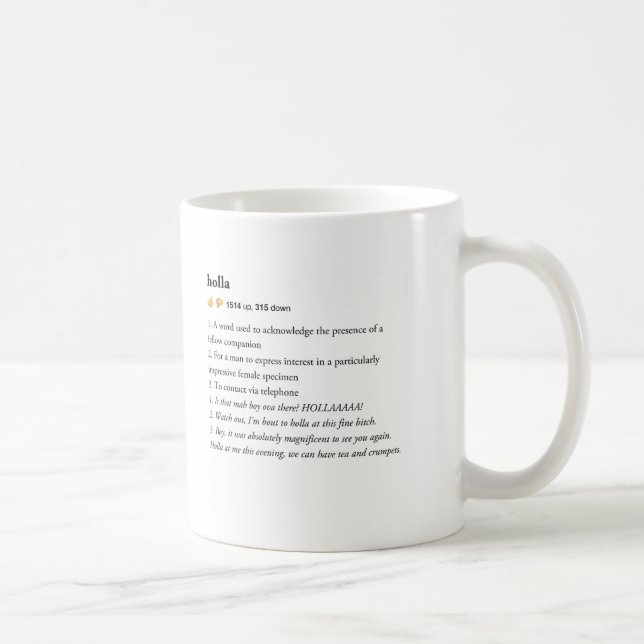holla - Urban Dictionary mug (Right)